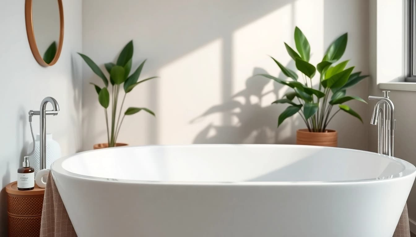 Transform your space with elegant bathrooms that feature luxurious freestanding bathtubs and serene designs.