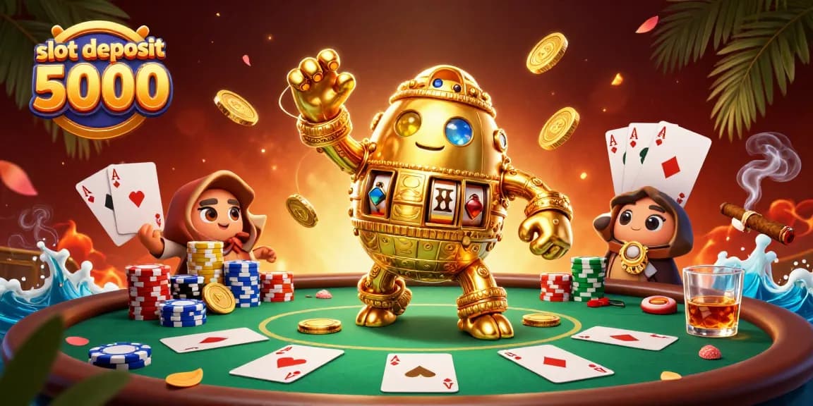 Experience thrilling gameplay with slot deposit 5000 as vibrant casino elements shine.