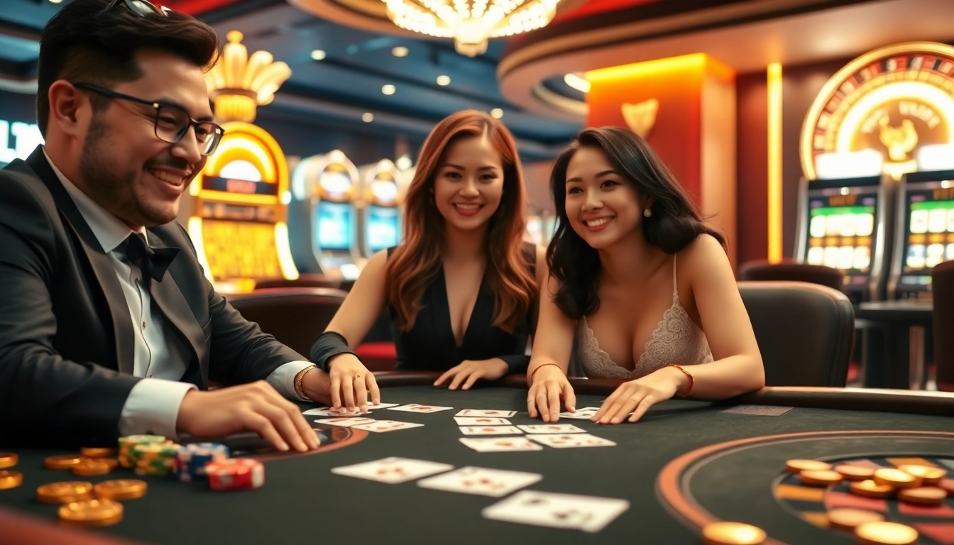 Engage with bk8thai: Experience luxury and excitement at a vibrant casino gaming table.