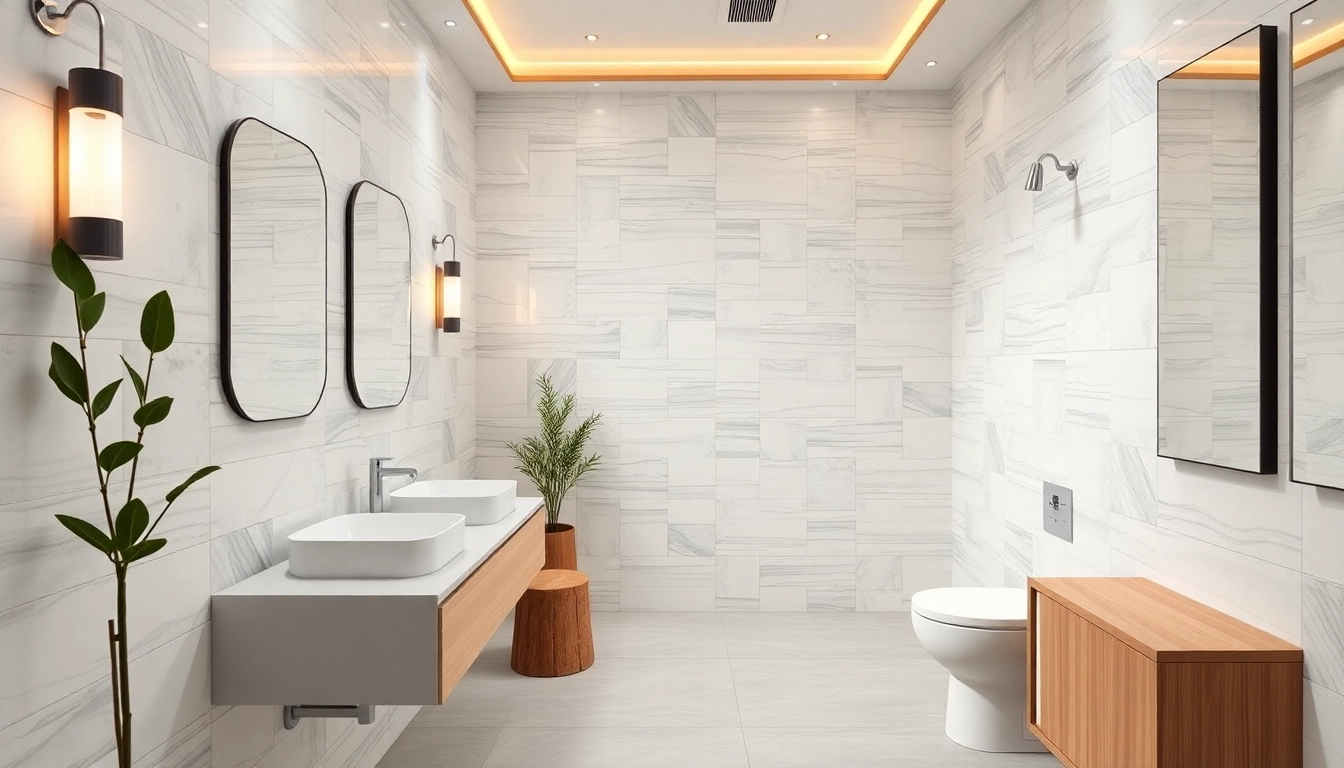 Stunning bathroom renovations near me showcasing elegant fixtures and modern design elements.