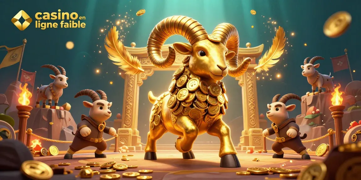 Découvrez le casino en ligne fiable avec un ram massif doré et des symboles de jeu captivants.
