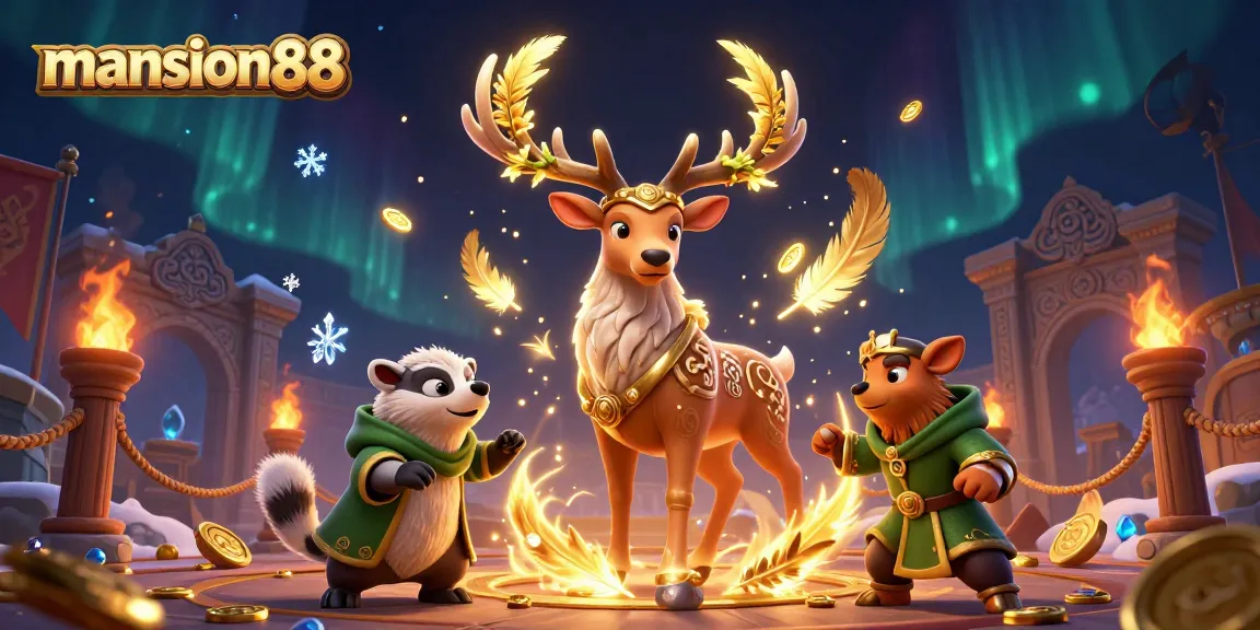 Join the excitement of mansion88's online casino with vibrant characters and dynamic gaming elements.
