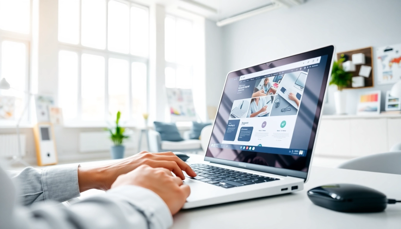 Creating a stunning site with Hereford Web Design, illustrating a professional web design process.