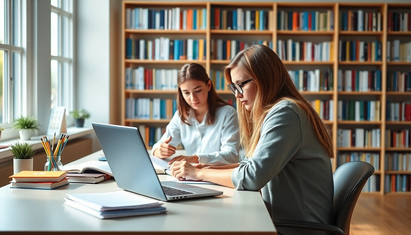 Hire expert TOEFL test takers for hire reviewing exam materials at a study desk.