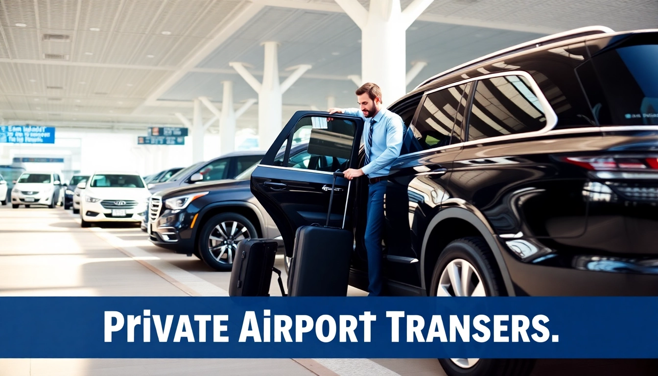 Traveler receiving assistance with luggage during Private Airport Transfers at an airport curbside.