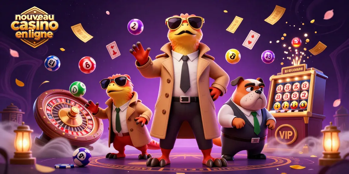 Trois rapaces déguisés tentent d'entrer dans un casino VIP, symbolisant un nouveau casino en ligne