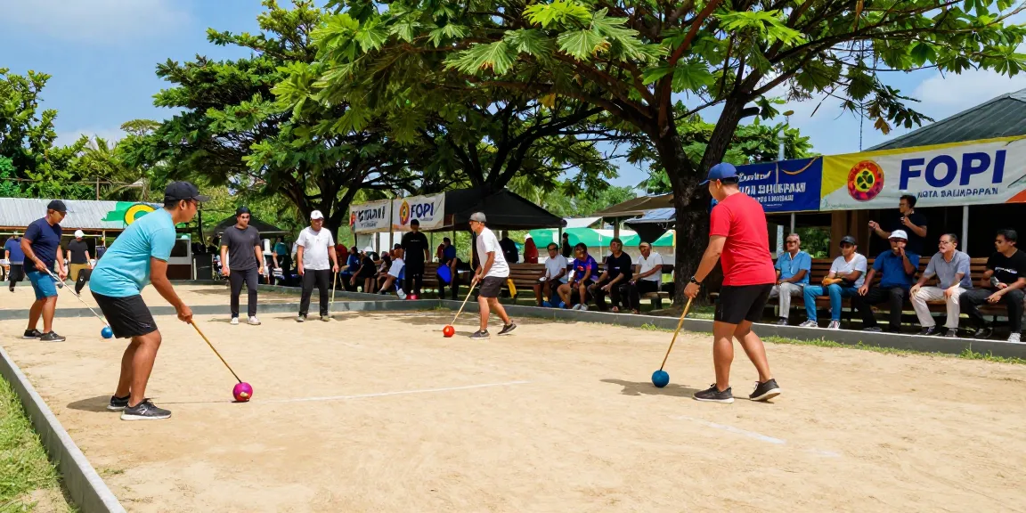 Penggemar petanque berkompetisi di fopikotabalikpap.org, suasana penuh semangat!