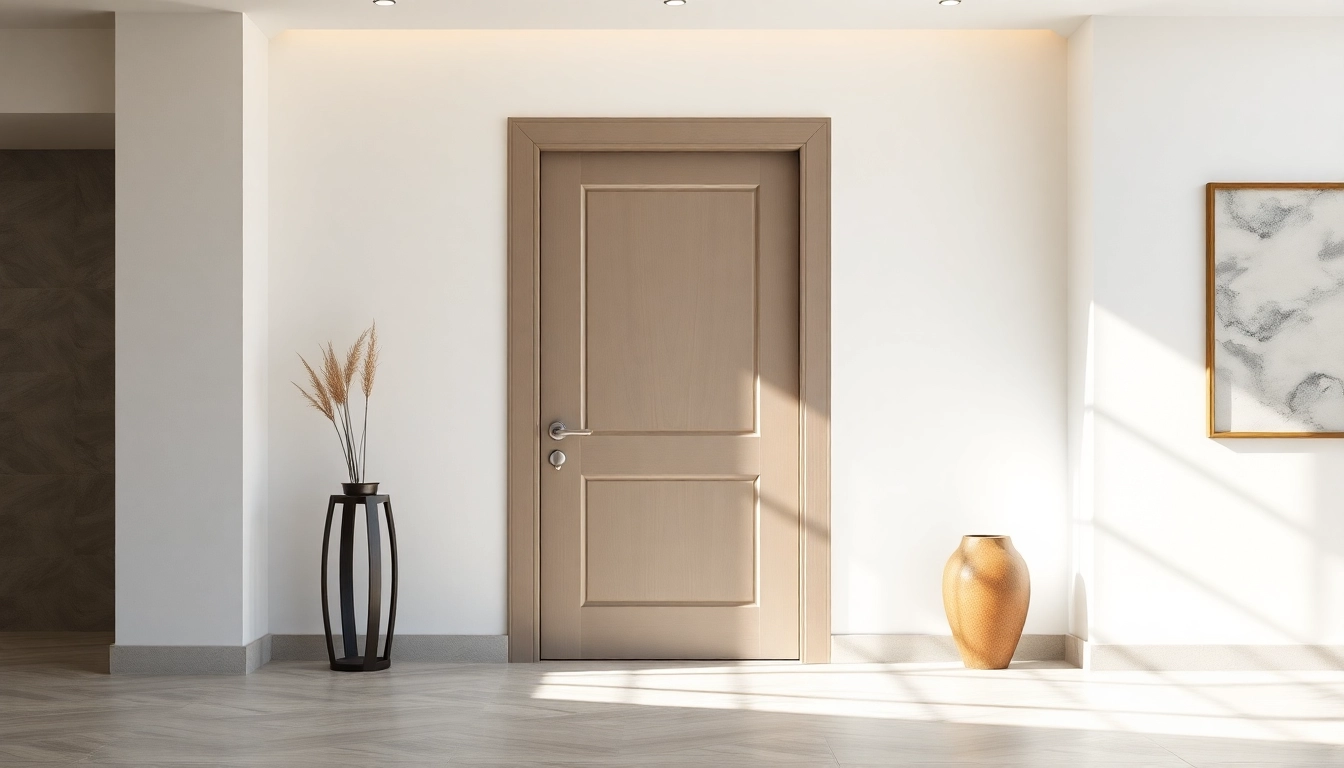 Featuring a single leaf swing door, showcasing modern design and sleek features in a stylish setting.