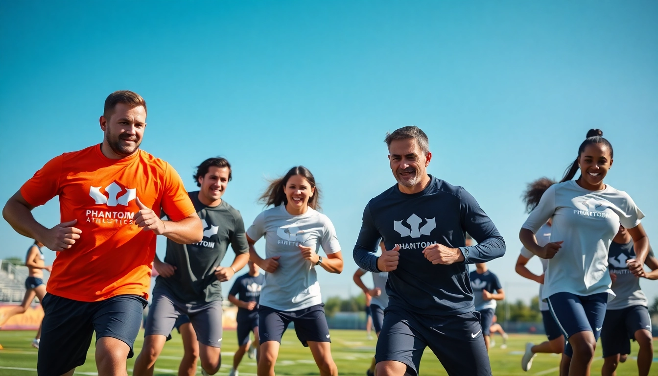 Phantom athletics train in vibrant outdoor sports setting, showcasing performance skills.
