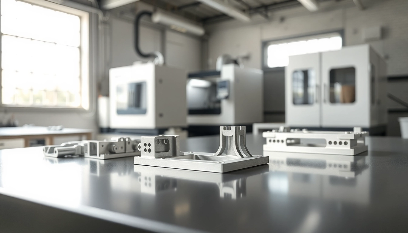 Showcasing precise aluminum prototypes highlighting craftsmanship and design in a modern workshop.