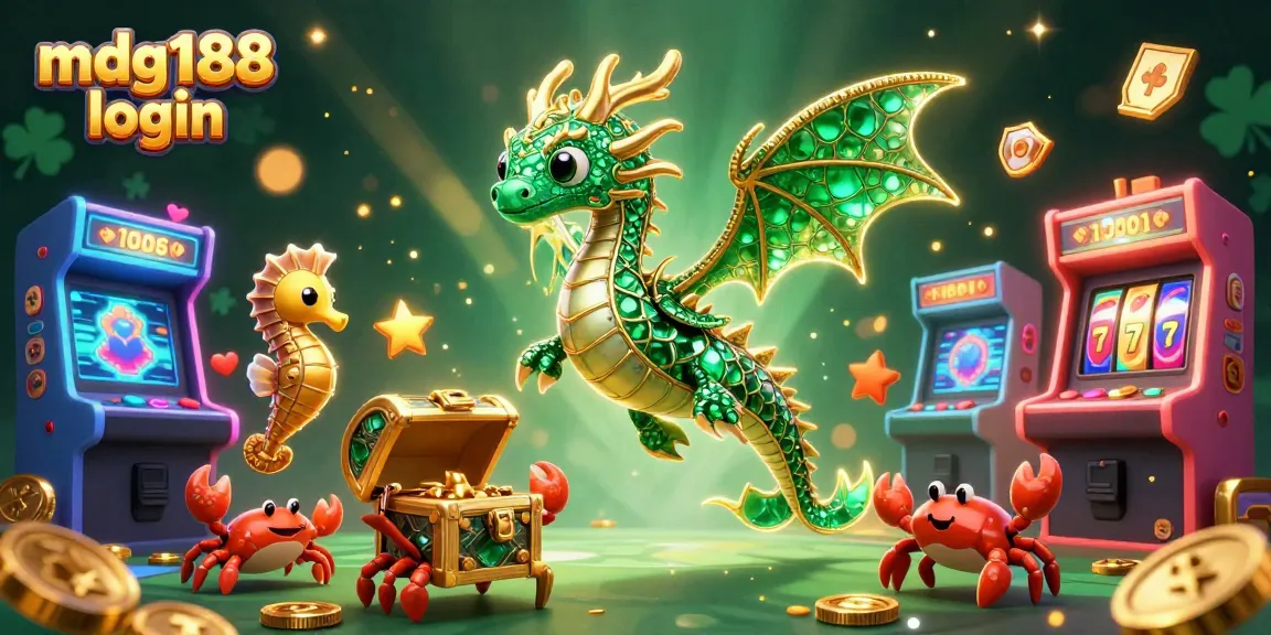 Experience the excitement with mdg188 login as a dazzling sea dragon and casino elements come alive!