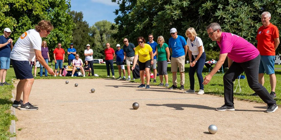 Kompetisi petanque di fopikotagorontal.org dengan pemain berdedikasi dan penonton ceria.