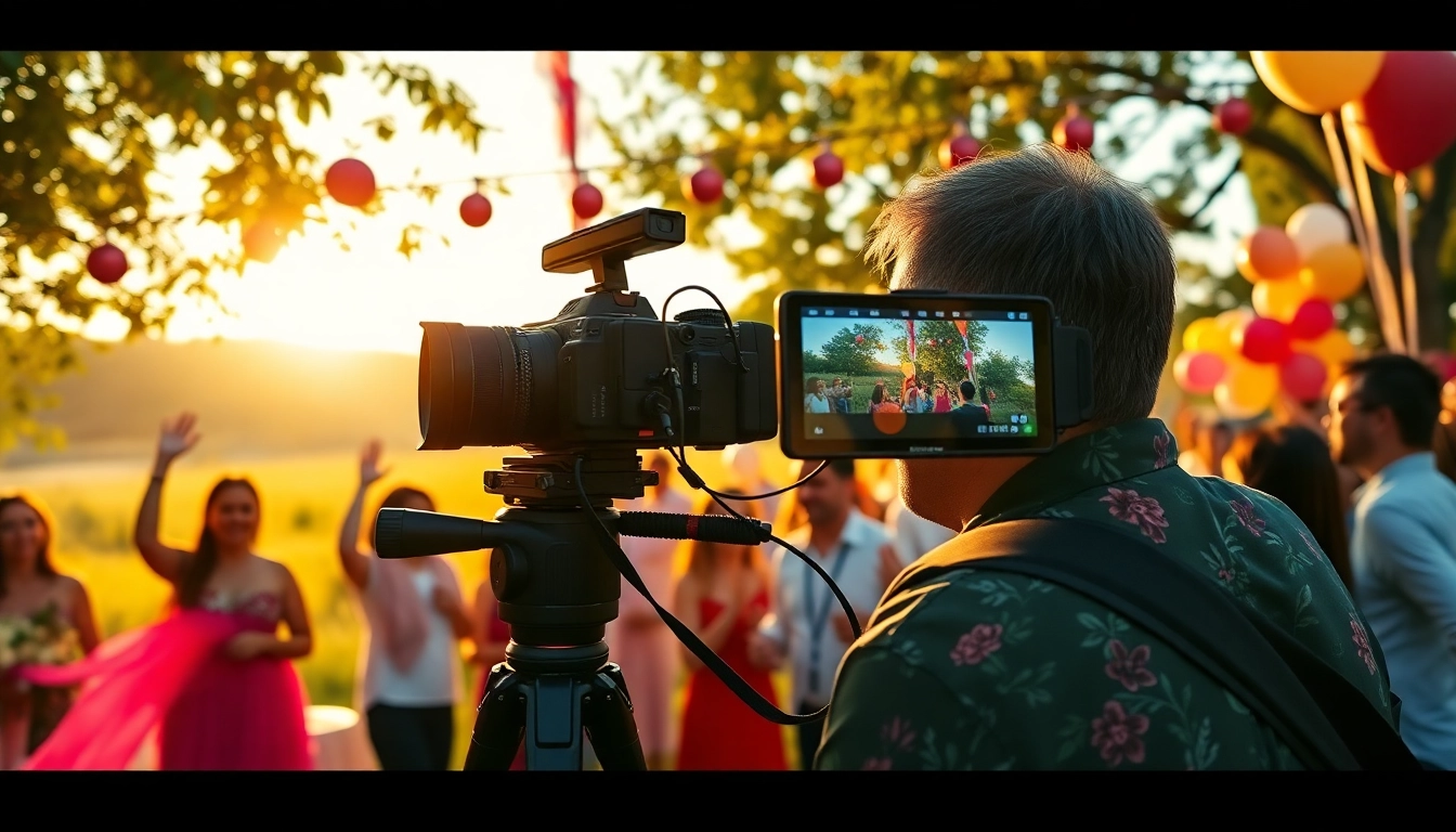 Edmonton videographer capturing vibrant landscapes at a joyful outdoor event.
