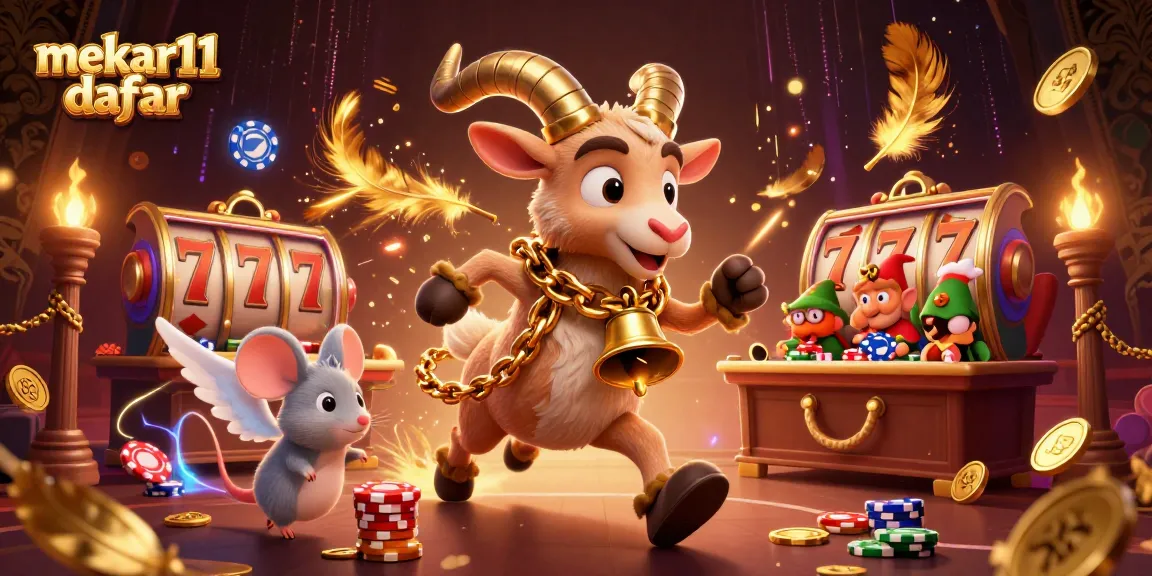 Experience thrilling gameplay with mekar11 daftar in this festive casino scene showcasing animated characters.