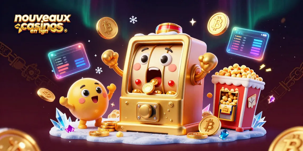 Les nouveaux casinos en ligne présentent des machines à sous colorées et des pièces de crypto-monnaie pétillantes.