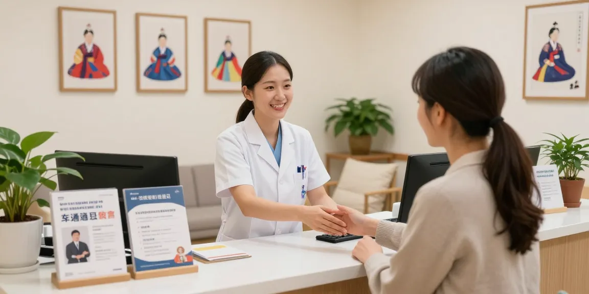 Friendly staff welcoming patients at 수원교통사고한의원, showcasing caring environment.
