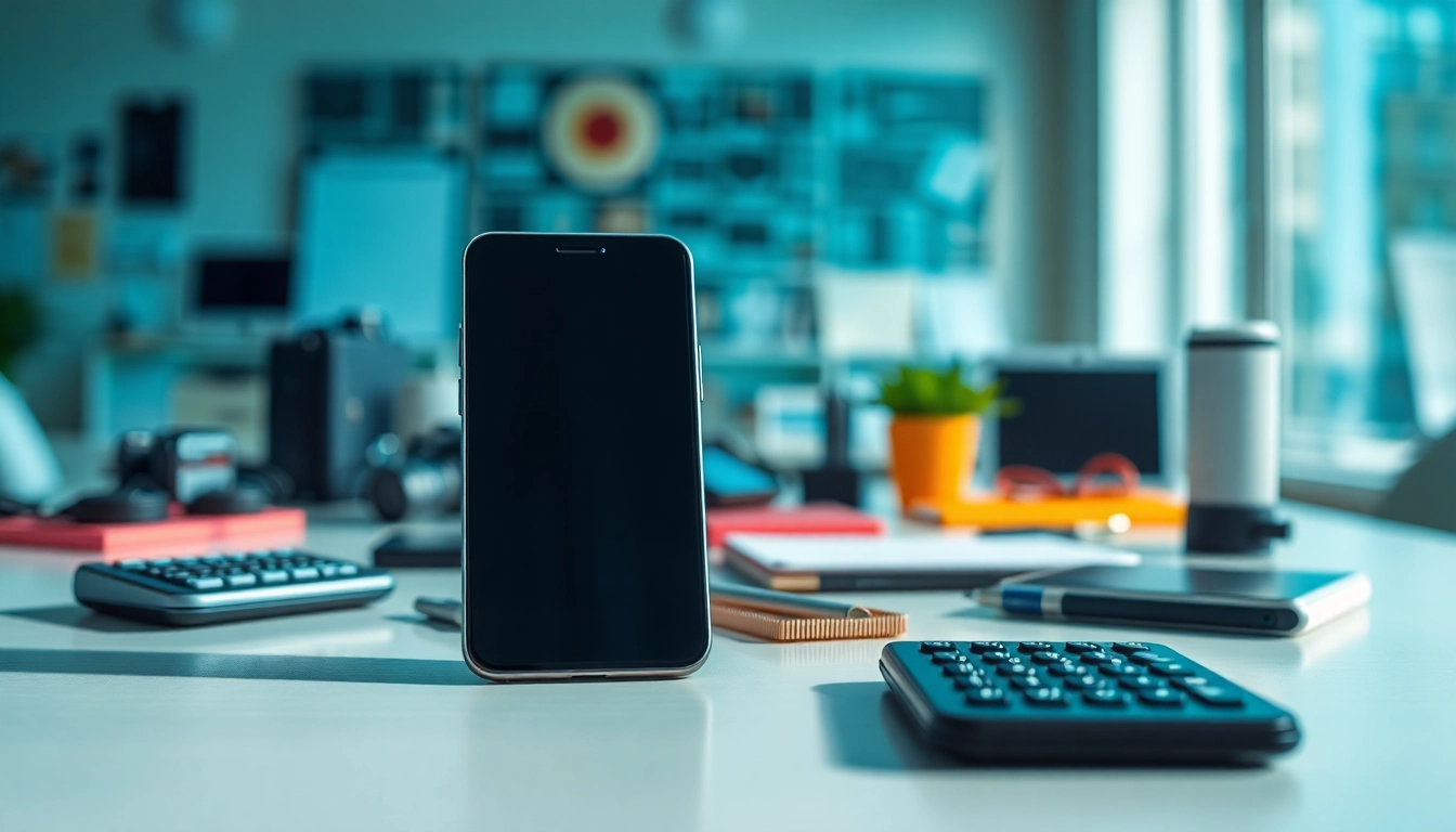 Initiating a quick phone sale evaluation on a modern smartphone in a bright workspace.
