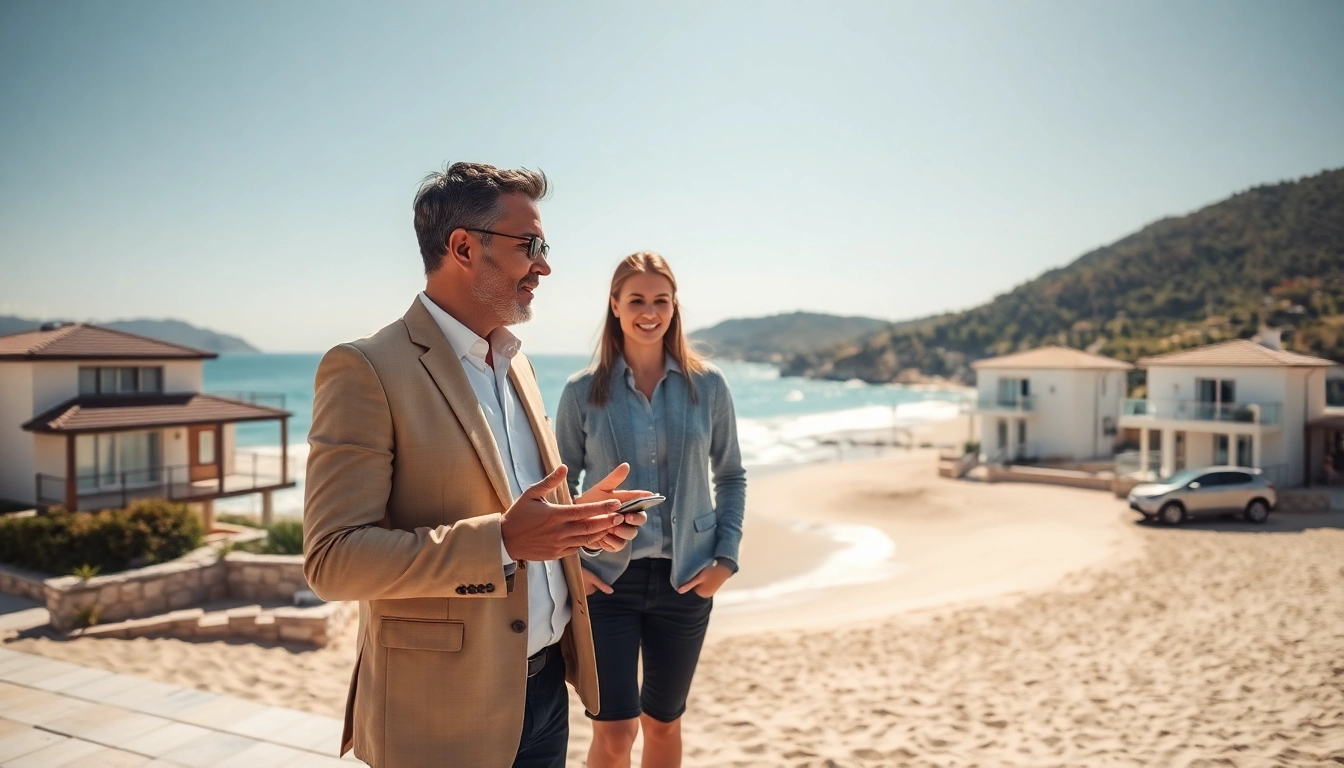 Engage with a professional to buy property in Alanya, showcasing stunning beachfront homes.