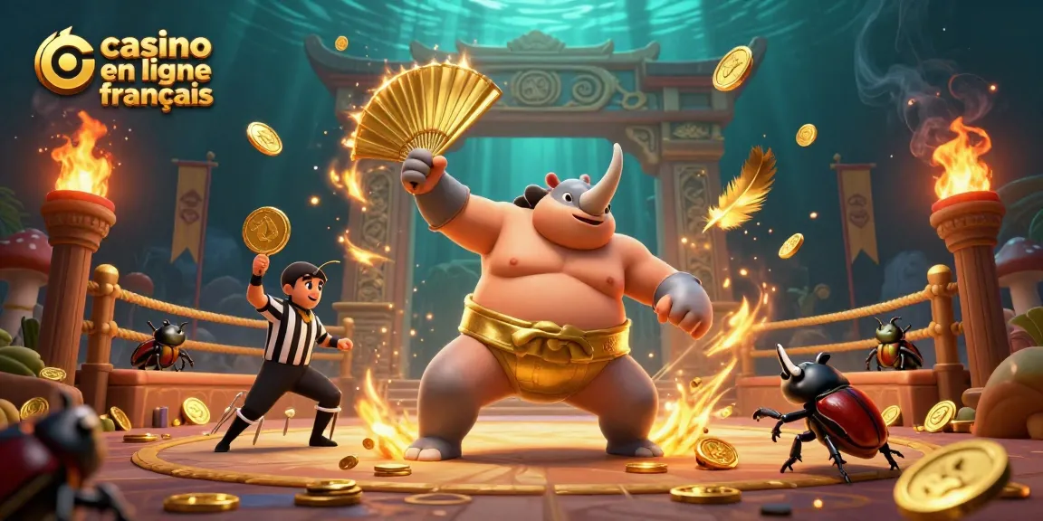 Le casino en ligne français propose une expérience captivante avec des champions et des pièces dorées s'envolant.