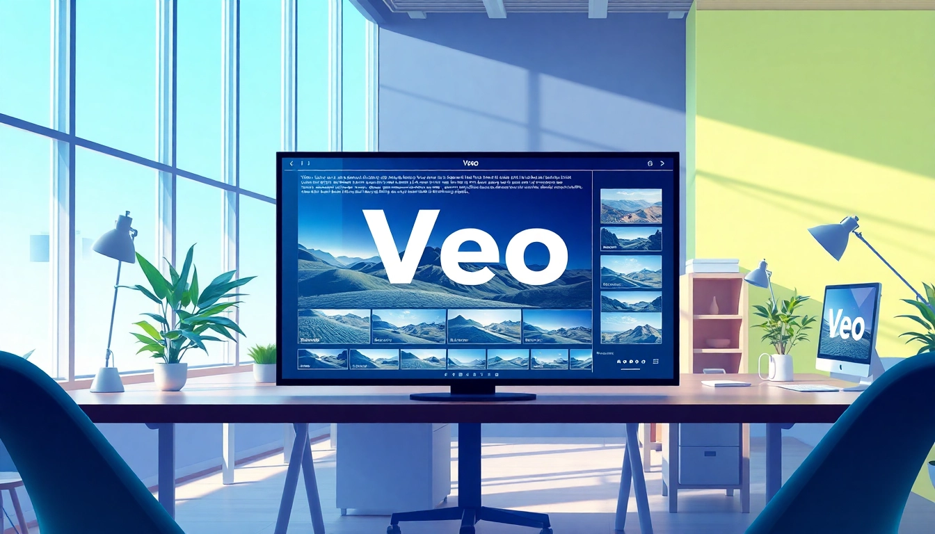 Generate dynamic video content using the veo model showcased in a professional setup.