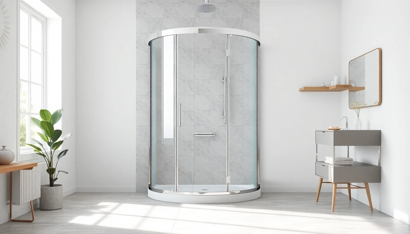 Erleben Sie die elegante duschkabine 90x90 komplett in einem modernen Badezimmer mit stilvollen Fliesen und natürlichem Licht.