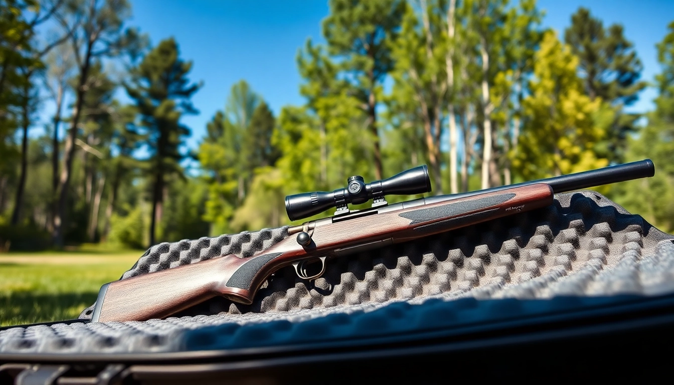 Foam for rifle case showcasing protection and comfort for rifle storage.