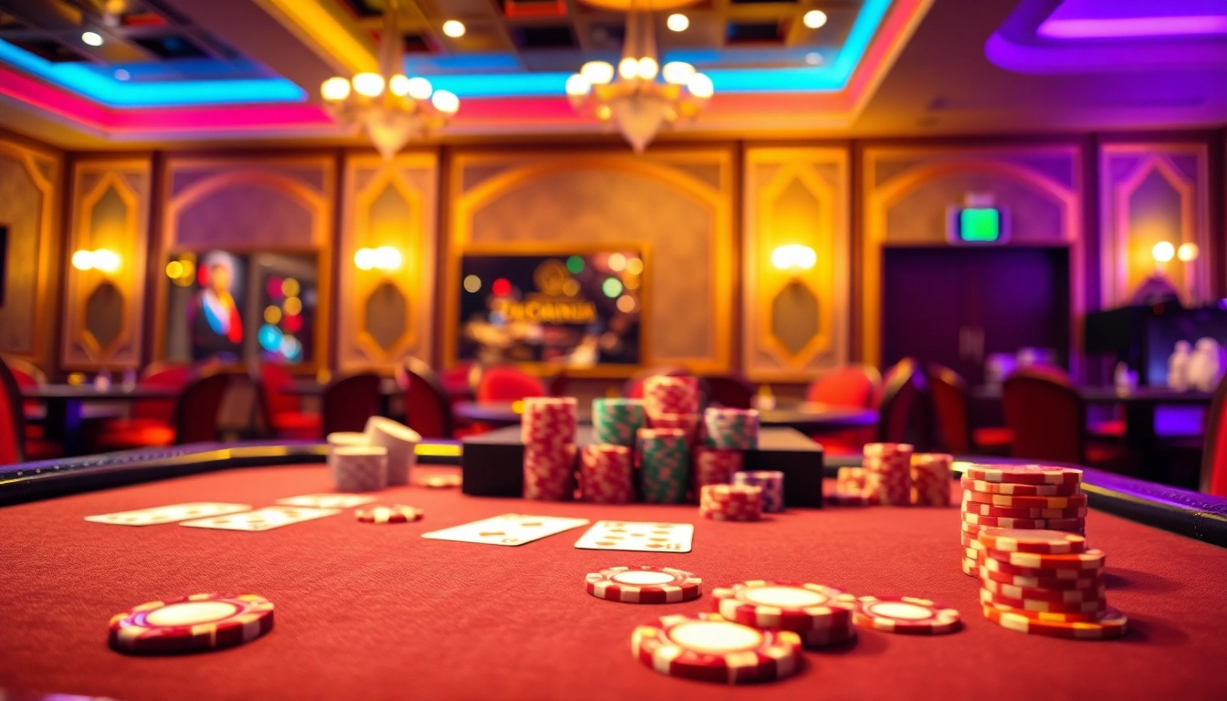 Permainan kasino ibet44 yang penuh aksi di pusat glitz dan glamor malam.