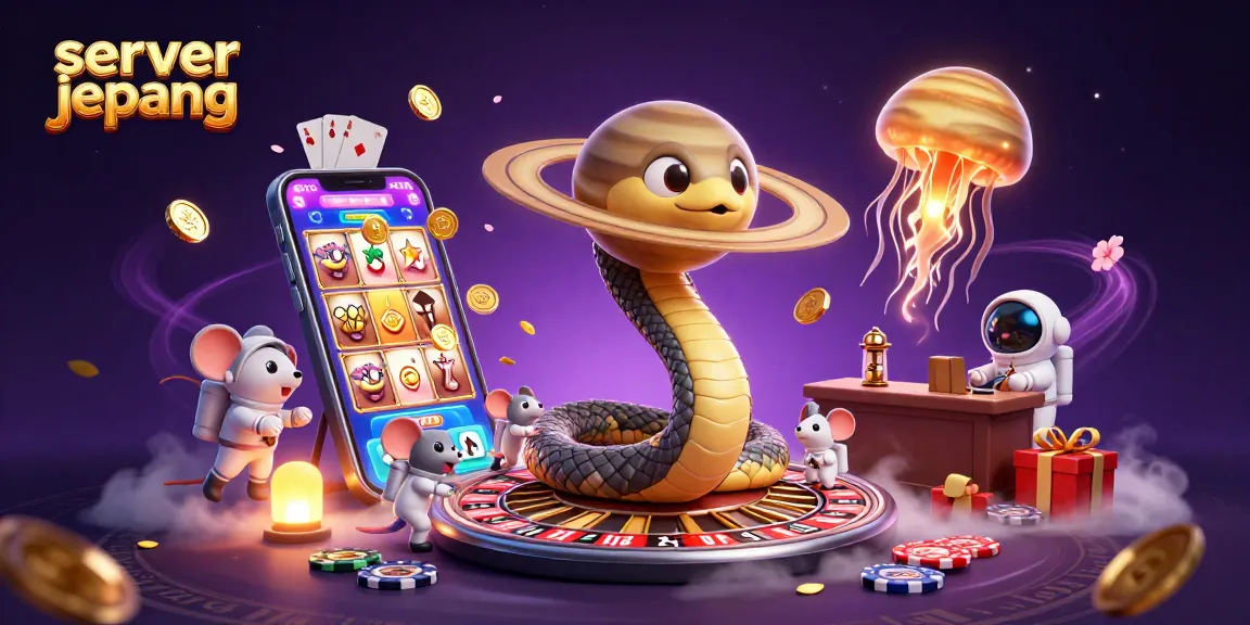 Experience thrilling gameplay at server jepang with vibrant slots and engaging characters in this dynamic casino scene.