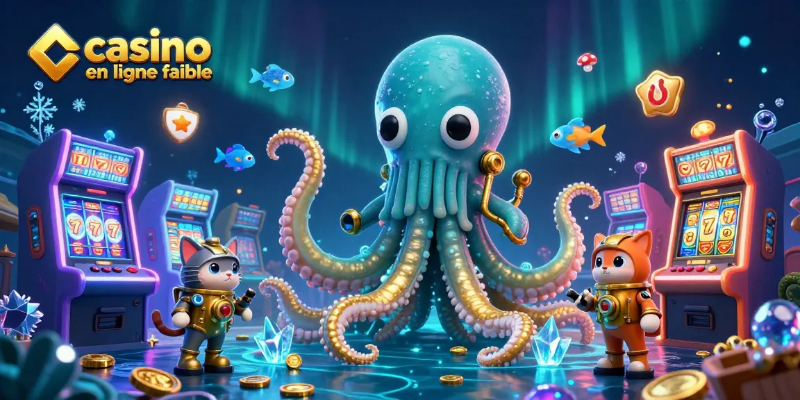 Profitez d'un casino en ligne fiable à travers une aventure sous-marine dans cette illustration colorée.