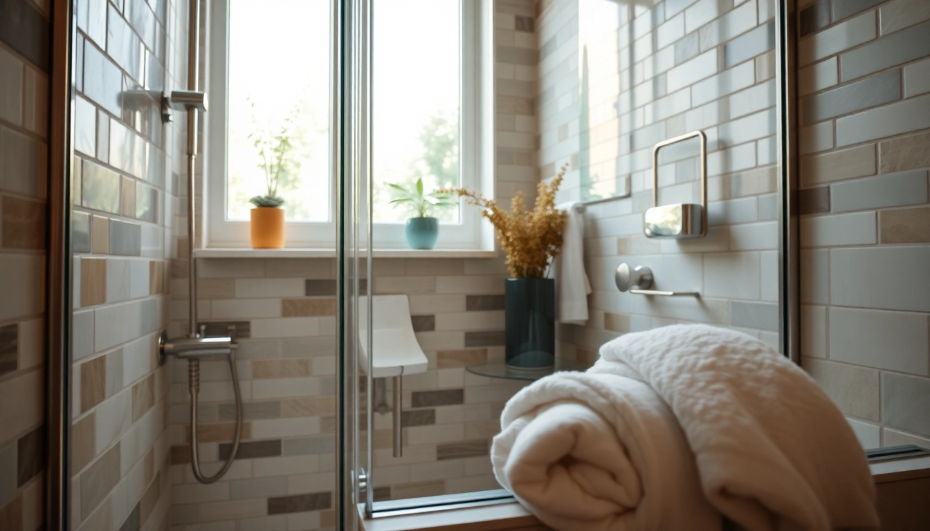 Experience elegant showers Australia with luxurious design and serene ambiance in a modern bathroom.