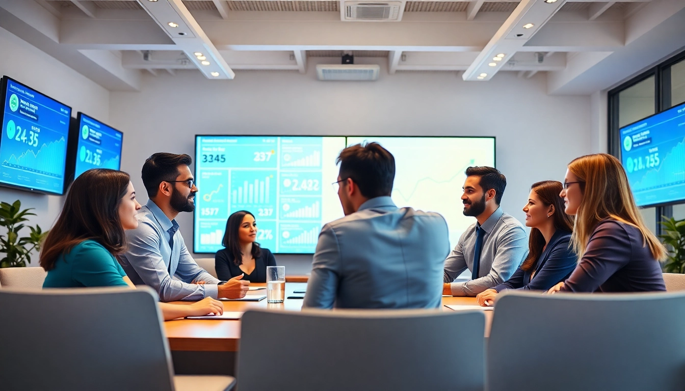 Enhance your edmonton social media marketing with a diverse team collaborating in a vibrant, modern space.