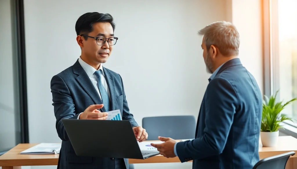 신용카드 현금화 방법을 설명하는 전문가와 고객의 대화 장면
