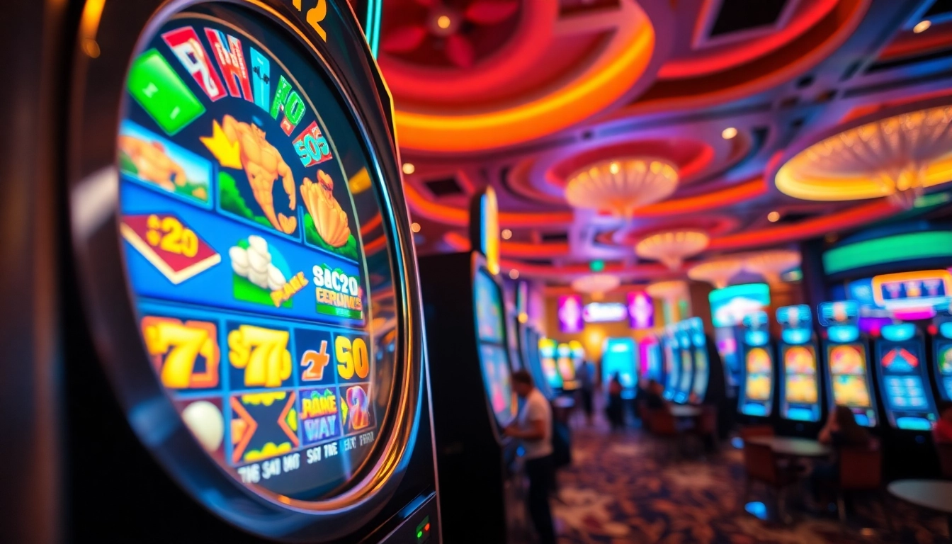 Menampilkan pakde4d slot yang menarik di dalam suasana kasino yang cerah dan energik.