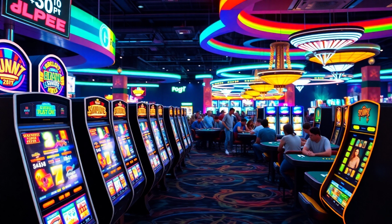 Menghadirkan pengalaman berkilau Istana777 Situs dengan deretan mesin slot yang menarik dan pemain antusias di kasino.