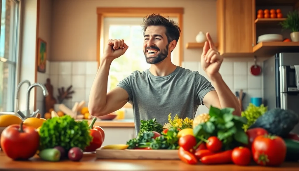 Energizing meal preparation scene showcasing intermittent fasting principles with fresh foods.