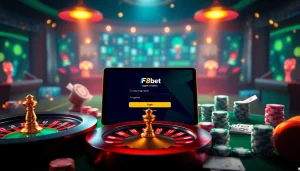 Engage in the excitement of Đăng Ký F8bet with a luxurious casino scene featuring poker chips and cards.