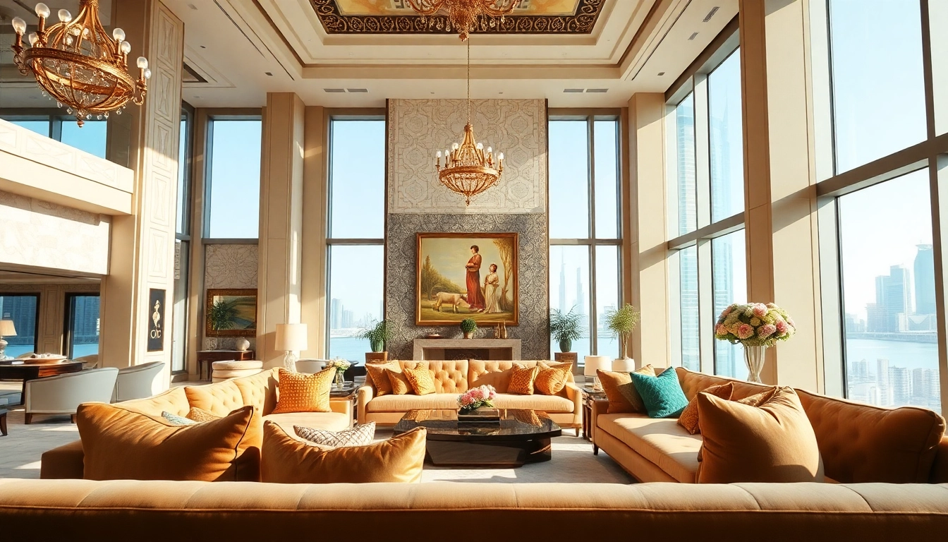 Stylish depiction of interior design dubai featuring modern elegance and luxury.
