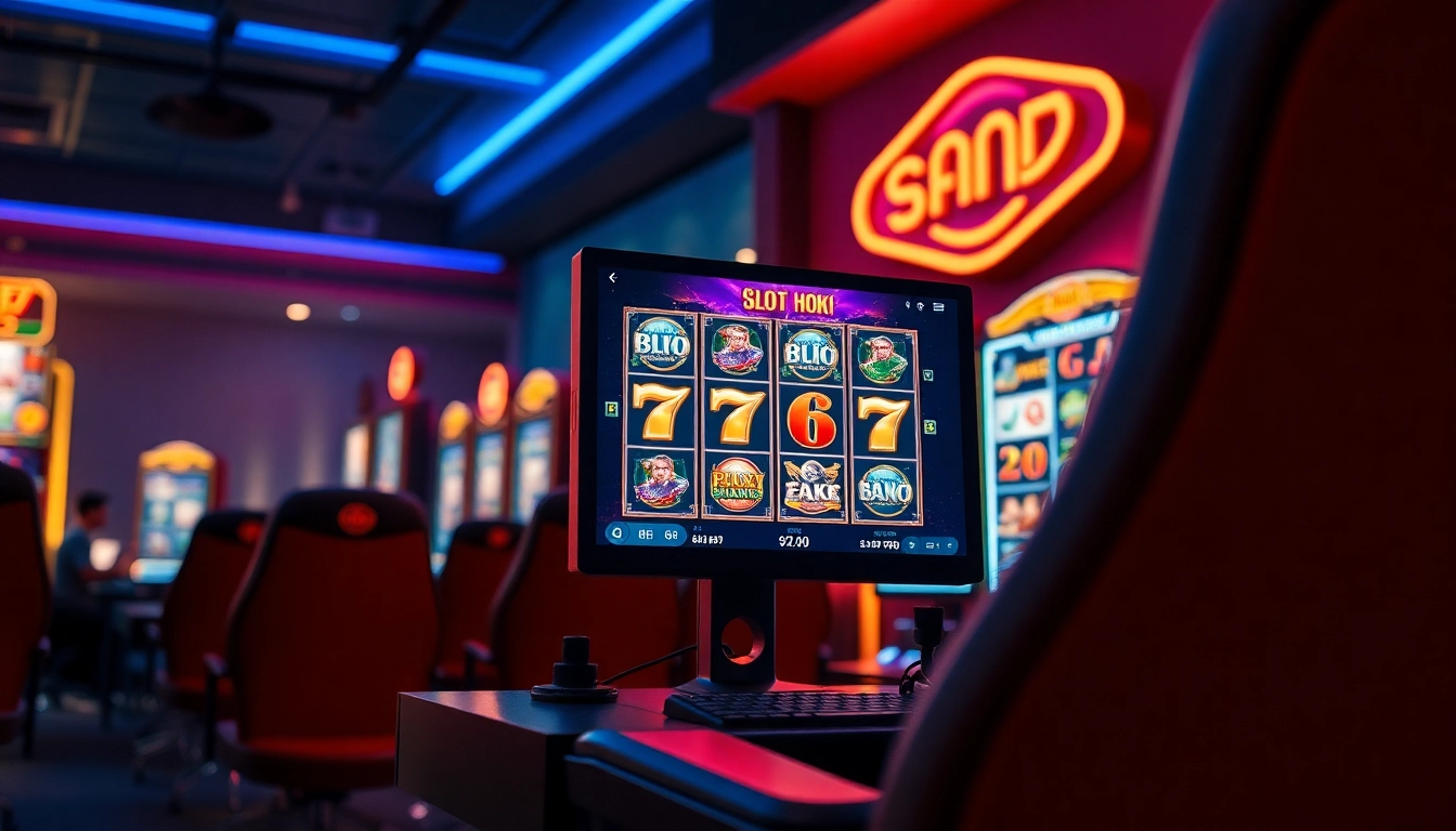 Engaging online gaming scene highlighting slot hoki excitement and vibrant game graphics.
