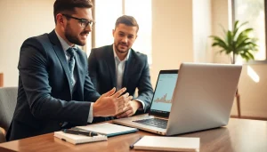 신용카드 현금화 관련 상담을 받는 모습, 전문가와의 진지한 대화.