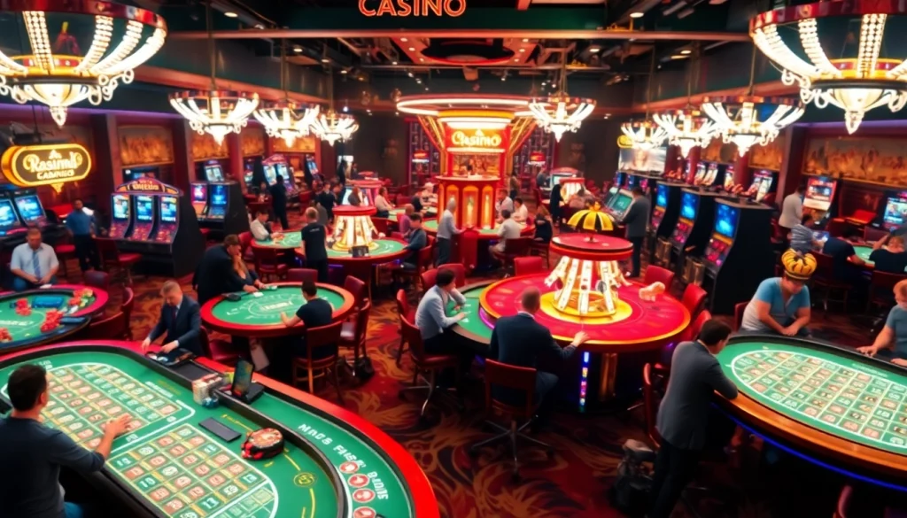 Jogadores se divertindo na casa de apostas bet da sorte, em uma mesa animada, cercados por luzes vibrantes.