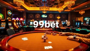 Exciting view of high-stakes gaming at 89bet casino with poker chips and cards.