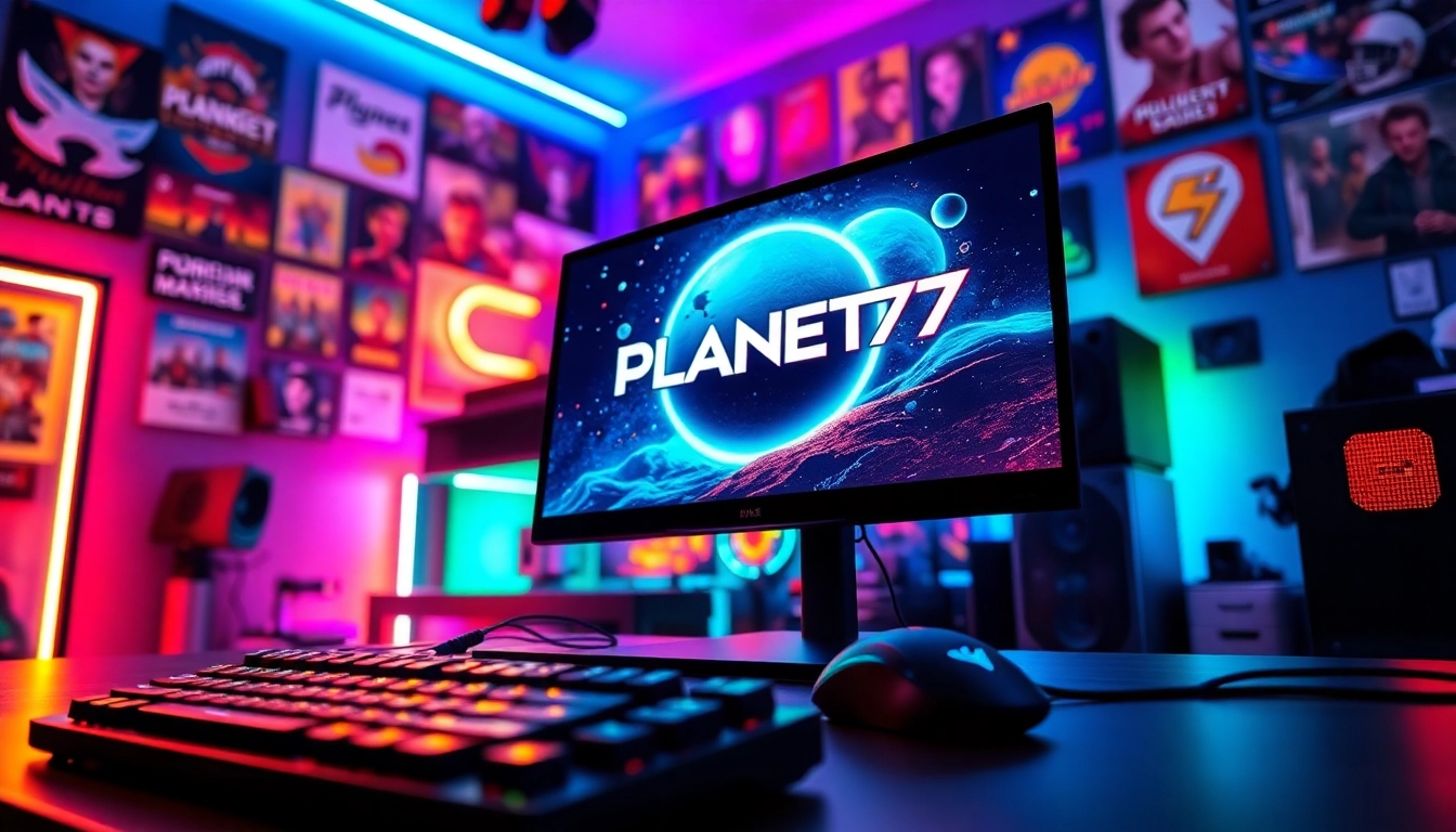 Bermain dengan fokus pada PLANET77 game di pengaturan gaming modern yang kreatif.
