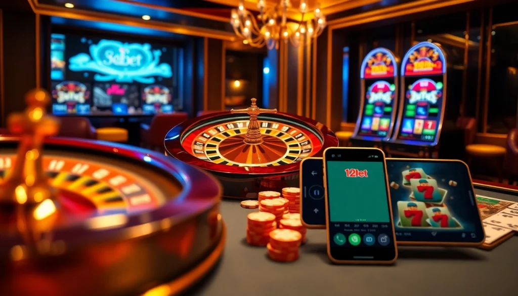 Experience thrilling gameplay at 12bet with vibrant casino tables and exciting betting options.