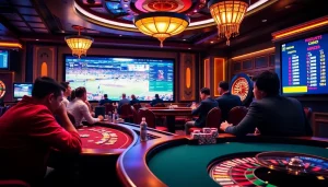 Experience thrilling trực tiếp bóng đá betting action in a vibrant casino setting.