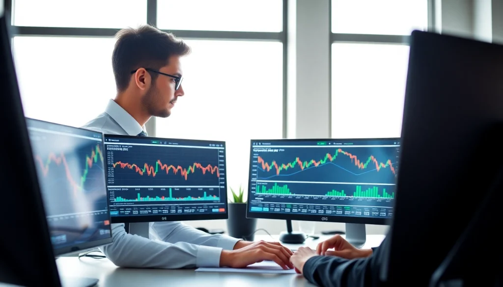 Comprendre bitcoin avec un analyste financier examinant des graphiques dans un bureau moderne.