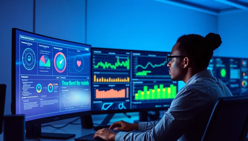 Cybersecurity AI workspace showcasing advanced analytics and professional analysis.