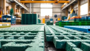 Showcase of diverse products by a GRP Grating Supplier in a vibrant and professional setting.