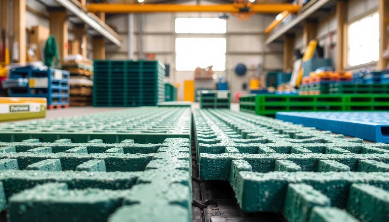 Showcase of diverse products by a GRP Grating Supplier in a vibrant and professional setting.