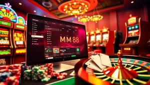 Experience thrilling gambling action with MM 88 in a vibrant online casino setting