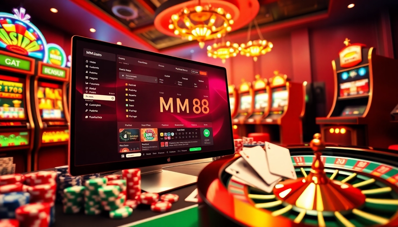Experience thrilling gambling action with MM 88 in a vibrant online casino setting